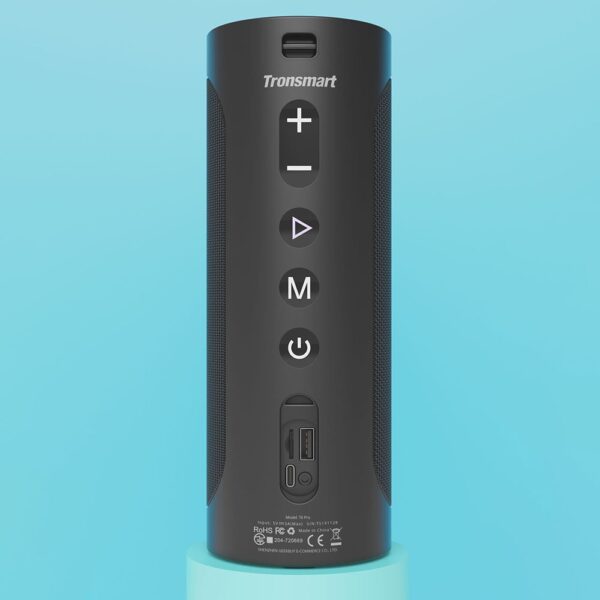 Bezprzewodowy głośnik Bluetooth T6 Pro 45W + LED czarny 5 1016553 6 bezprzewodowy glosnik bluetooth t6 pro 4 tronsmart hurtownia sklep