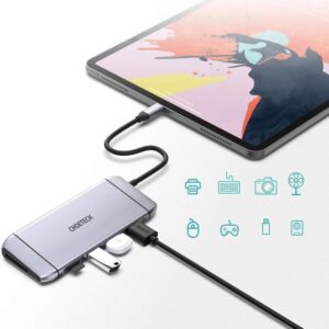 Wielofunkcyjny HUB USB czytnik kart SD i TF HDMI 4K VGA Full HD RJ45 9w1 szary 11 Wielofunkcyjny HUB USB czytnik kart SD i TF HDMI 4K VGA Full HD RJ45 9w1 szary - obrazek 6