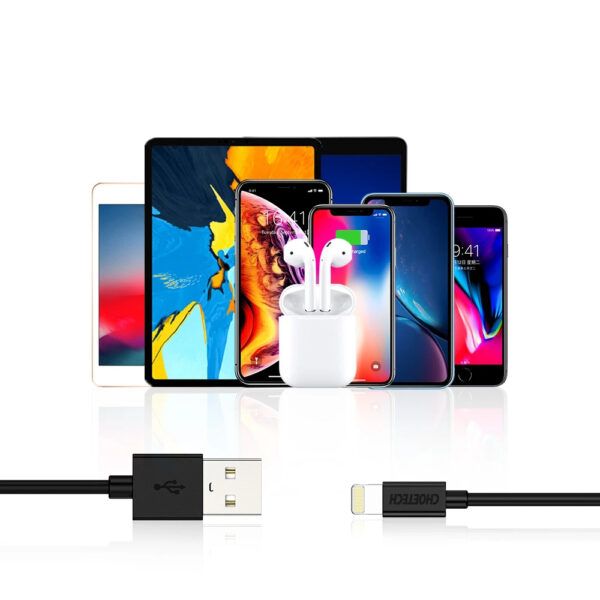 Kabel przewód MFI USB - Lightning 1.2m biały 10 1016563 11 kabel przewod mfi usb lightning 12m b choetech hurtownia sklep