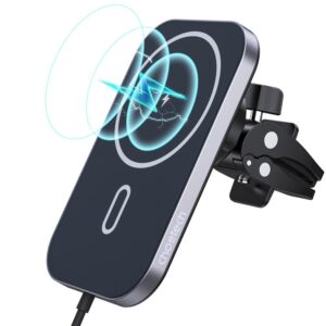Samochodowy uchwyt magnetyczny + indukcyjna ładowarka Qi 15W czarny 12 Samochodowy uchwyt magnetyczny + indukcyjna ładowarka Qi 15W czarny - obrazek 2