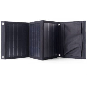 Ładowarka solarna słoneczna turystyczna 22W 2xUSB rozkładana czarna 9 Ładowarka solarna słoneczna turystyczna 22W 2xUSB rozkładana czarna - obrazek 1