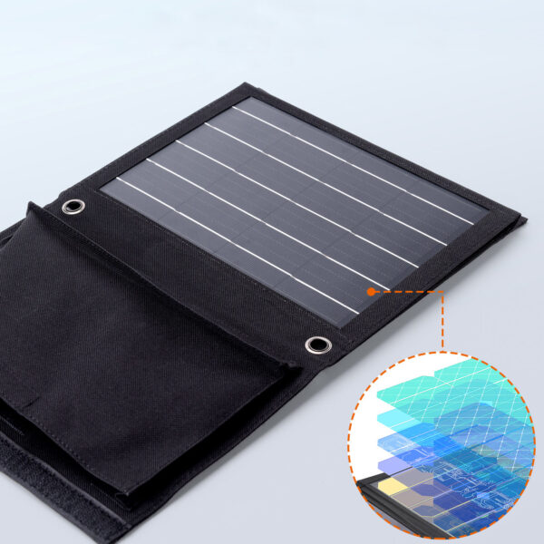 Ładowarka solarna słoneczna turystyczna 22W 2xUSB rozkładana czarna 3 1016582 4 ladowarka solarna sloneczna turystyczna choetech hurtownia sklep