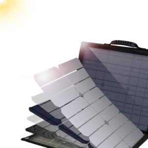 Duża ładowarka solarna 80W rozkładana DC USB C 2xUSB PD QC czarna 13 Duża ładowarka solarna 80W rozkładana DC USB C 2xUSB PD QC czarna - obrazek 4