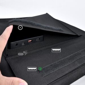 Duża ładowarka solarna 80W rozkładana DC USB C 2xUSB PD QC czarna 17 Duża ładowarka solarna 80W rozkładana DC USB C 2xUSB PD QC czarna - obrazek 8