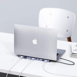 Stacja dokująca adapter hub USB Typ C 11w1 100W PD szary 8 Stacja dokująca adapter hub USB Typ C 11w1 100W PD szary - obrazek 2