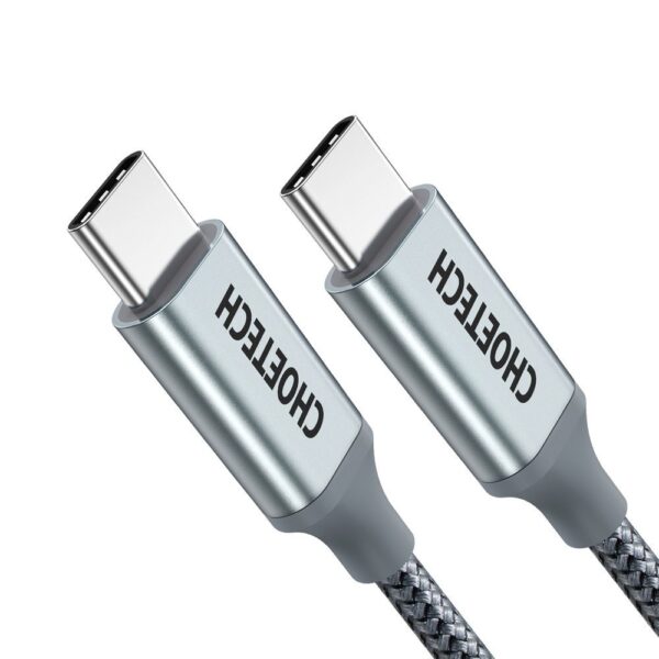 Kabel przewód USB Typ C - USB Typ C 5A 100W PowerDelivery 480Mbps 1.8 m szary 1 1016604 2 kabel przewod usb c usb c 5a 1 choetech hurtownia sklep