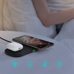 Ładowarka bezprzewodowa Qi do telefonu i słuchawek Airpods 2w1 10W czarny 13 Ładowarka bezprzewodowa Qi do telefonu i słuchawek Airpods 2w1 10W czarny - obrazek 5
