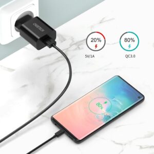Szybka ładowarka sieciowa QuickCharge 3.0 18W 3A + kabel USB 1m czarny 17 Szybka ładowarka sieciowa QuickCharge 3.0 18W 3A + kabel USB 1m czarny - obrazek 7