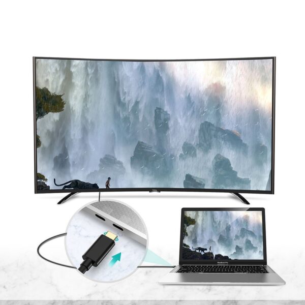 Kabel przewód USB Typ C - HDMI 4K 30Hz 3m czarny 3 1016609 4 kabel przewod usb c hdmi 4k 30hz 3 choetech hurtownia sklep