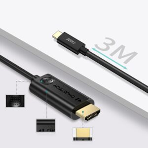 Kabel przewód USB Typ C - HDMI 4K 30Hz 3m czarny 15 Kabel przewód USB Typ C - HDMI 4K 30Hz 3m czarny - obrazek 5