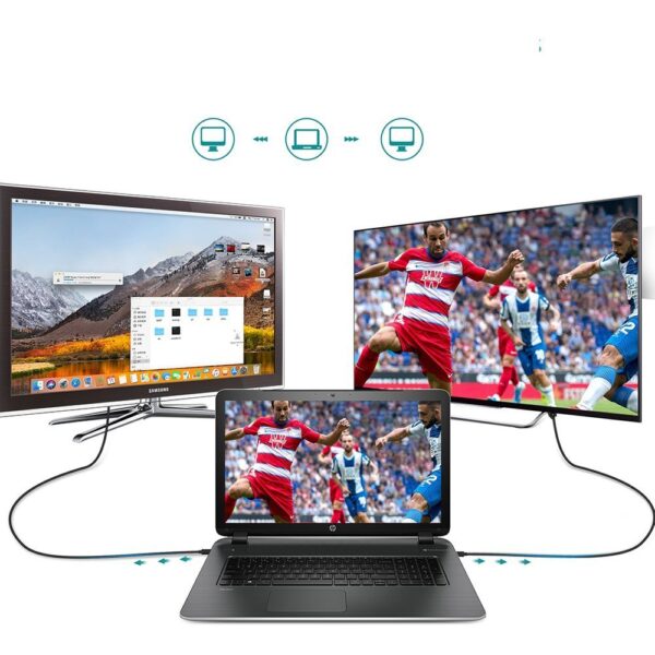 Kabel przewód USB Typ C - HDMI 4K 30Hz 3m czarny 8 1016609 9 kabel przewod usb c hdmi 4k 30hz 3 choetech hurtownia sklep