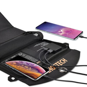 Ładowarka solarna słoneczna USB składana 19W 2xUSB czarna 10 Ładowarka solarna słoneczna USB składana 19W 2xUSB czarna - obrazek 3