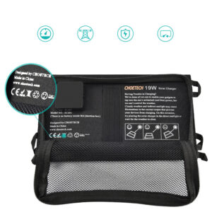Ładowarka solarna słoneczna USB składana 19W 2xUSB czarna 11 Ładowarka solarna słoneczna USB składana 19W 2xUSB czarna - obrazek 4