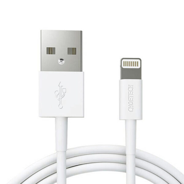 Kabel przewód USB-A - Lightning MFI 1.8m certyfikowany biały 2 1016624 3 kabel przewod usb a lightning mfi 18m choetech hurtownia sklep