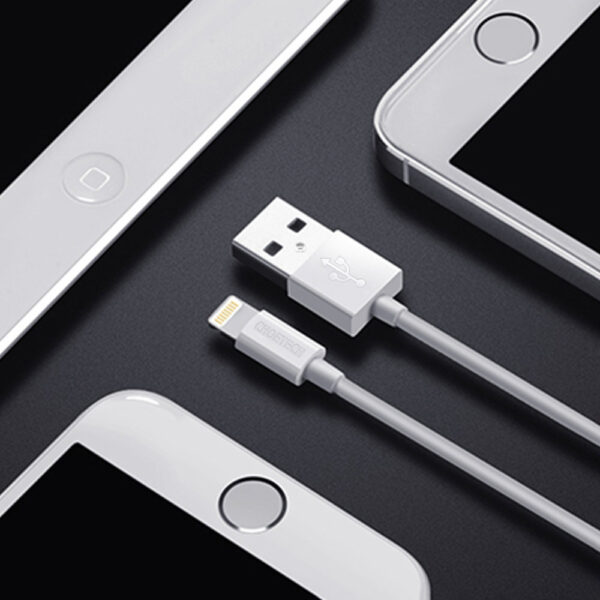Kabel przewód USB-A - Lightning MFI 1.8m certyfikowany biały 4 1016624 5 kabel przewod usb a lightning mfi 18m choetech hurtownia sklep