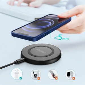 Ładowarka bezprzewodowa Qi 10W + kabel USB - micro USB czarny 13 Ładowarka bezprzewodowa Qi 10W + kabel USB - micro USB czarny - obrazek 6