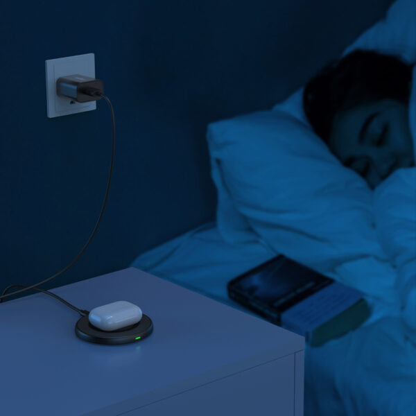 Ładowarka bezprzewodowa Qi 10W + kabel USB - micro USB czarny 6 1016633 7 ladowarka bezprzewodowa10w kabel u choetech hurtownia sklep