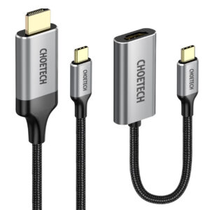 Przejściówka HUB USB Typ C - HDMI 2.0 + kabel HDMI 2m szary 9 Przejściówka HUB USB Typ C - HDMI 2.0 + kabel HDMI 2m szary - obrazek 1