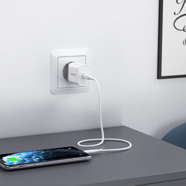 Ładowarka sieciowa USB Typ C PD 20W biały 6 1016659 7 ladowarka sieciowa usb c pd 20w bial choetech hurtownia sklep
