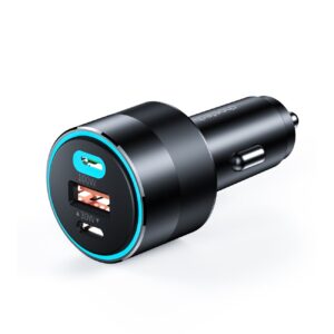 Szybka ładowarka samochodowa 130W 2xUSB-C + USB-A czarny - obrazek 1