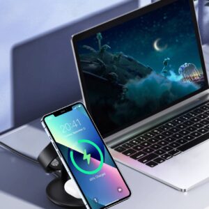Indukcyjna stacja ładująca do iPhone AirPods Pro Apple Watch 3w1 czarny 14 Indukcyjna stacja ładująca do iPhone AirPods Pro Apple Watch 3w1 czarny - obrazek 4