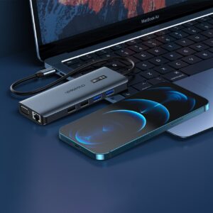 Adapter HUB wielofunkcyjny z wyświetlaczem USB-C USB-A VGA AUX SD TF 12w1 szary 12 Adapter HUB wielofunkcyjny z wyświetlaczem USB-C USB-A VGA AUX SD TF 12w1 szary - obrazek 4