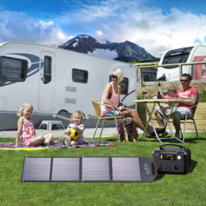 Ładowarka solarna słoneczna 100W składana USB-C 2xUSB PD QC czarna 19 Ładowarka solarna słoneczna 100W składana USB-C 2xUSB PD QC czarna - obrazek 9