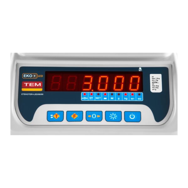 Waga sklepowa handlowa z legalizacją BEKO+ TEM RS232 3kg / 1g 4 10200006 2