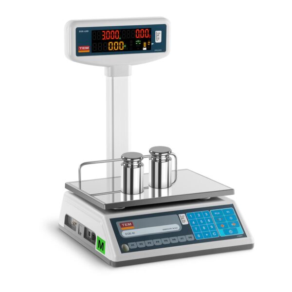 Waga sklepowa cenowa zalegalizowana EGE-LED TEM RS232 3kg / 1g 1 10200009 1