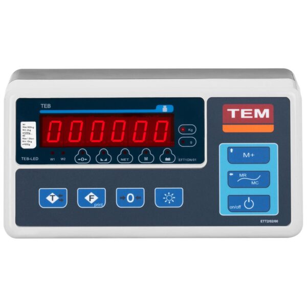 Waga platformowa przemysłowa interfejs RS232 1500 kg / 500 g LED M LEGALIZACJA 2 10200047 2