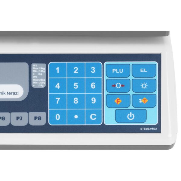 Waga sklepowa handlowa interfejs RS232 PLU 30 kg / 0,01 kg LED M LEGALIZACJA 5 10200052 5