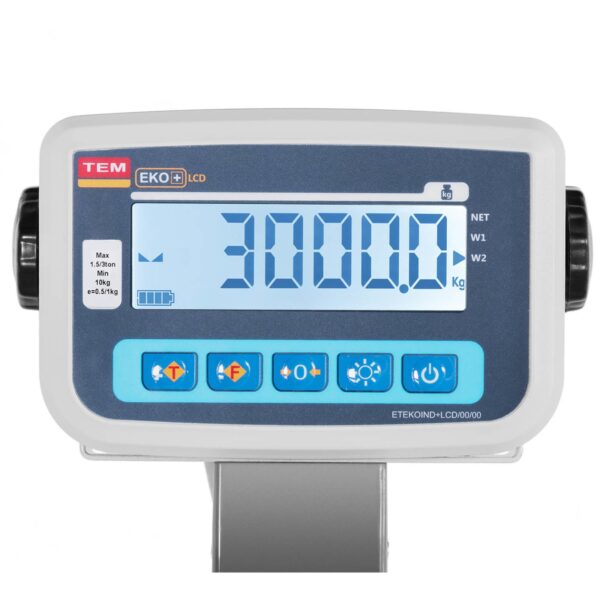 Waga weterynaryjna platformowa inwentarska z klatką dla zwierząt 3000/1 kg 110x240 cm LCD 2 10200111 2