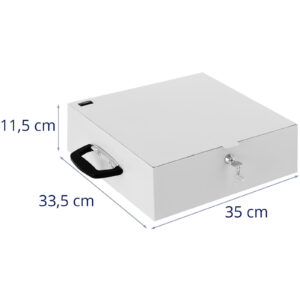 Sejf kasetka metalowa na dokumenty zamykana na klucz 350 x 320 x 110 mm DIN A5 13 Sejf kasetka metalowa na dokumenty zamykana na klucz 350 x 320 x 110 mm DIN A5 - obrazek 7
