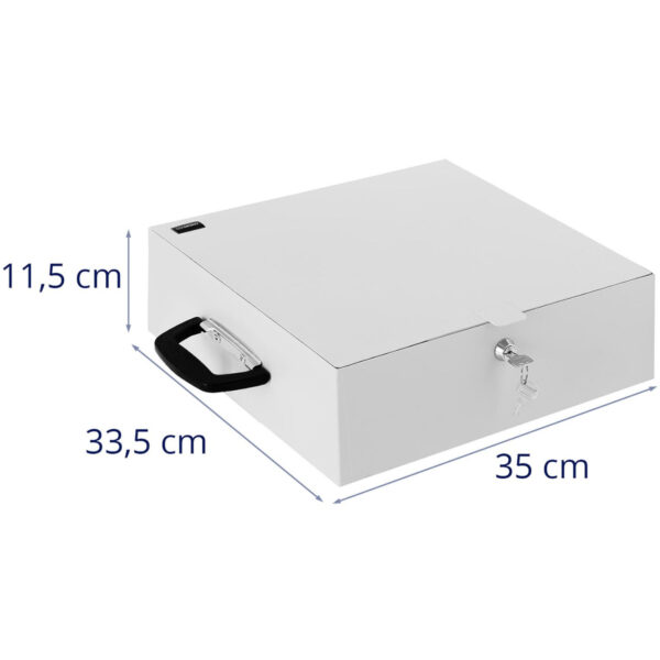 Sejf kasetka metalowa na dokumenty zamykana na klucz 350 x 320 x 110 mm DIN A5 6 10240079 6