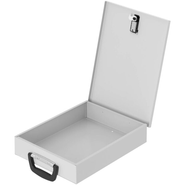 Sejf kasetka metalowa na dokumenty z zamkiem szyfrowym 355 x 255 x 70 mm DIN A6 2 10240080 2