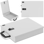 10240080 sejf kasetka metalowa na dokumenty z zamkiem szyfrowym 355 x 255 x 70 mm din a6 ean 4062859074577 hurtownia sklep