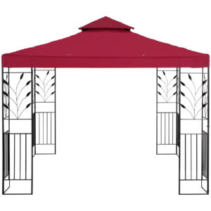 Pawilon ogrodowy altana z ornamentem składana 3 x 3 x 2.6 m czerwone wino 9 Pawilon ogrodowy altana z ornamentem składana 3 x 3 x 2.6 m czerwone wino - obrazek 3