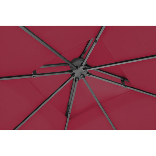 Pawilon ogrodowy altana z ornamentem składana 3 x 3 x 2.6 m czerwone wino 4 10250038 4