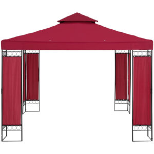 Pawilon ogrodowy altana namiot składany 3 x 3 x 2.6 m czerwone wino 8 Pawilon ogrodowy altana namiot składany 3 x 3 x 2.6 m czerwone wino - obrazek 3