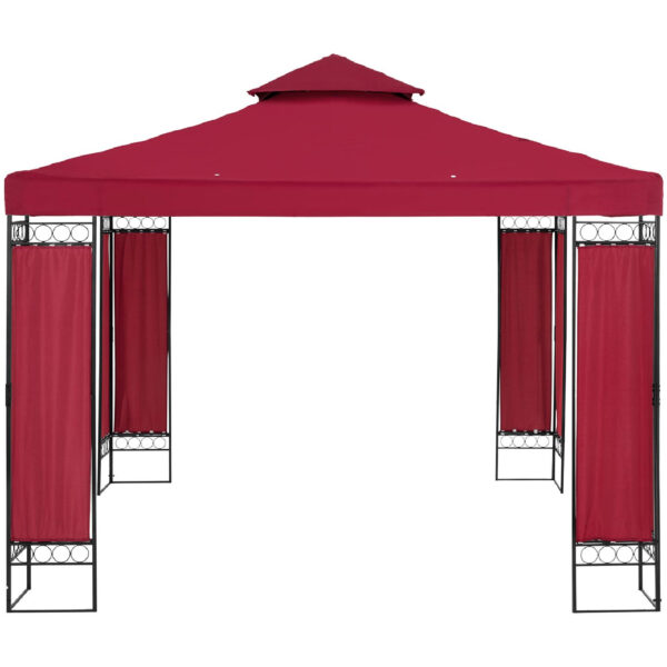 Pawilon ogrodowy altana namiot składany 3 x 3 x 2.6 m czerwone wino 2 10250042 2