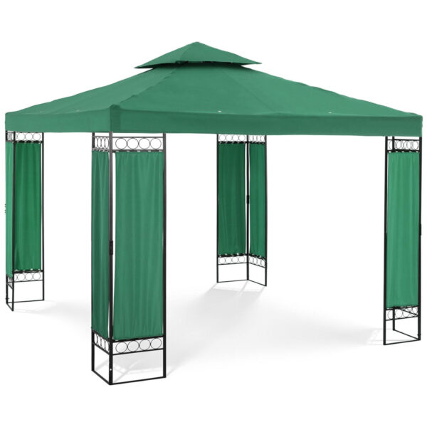 Pawilon ogrodowy altana namiot składany 3 x 3 x 2.6 m zielony 1 10250043 1