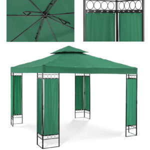 Pawilon ogrodowy altana namiot składany 3 x 3 x 2.6 m zielony 6 Pawilon ogrodowy altana namiot składany 3 x 3 x 2.6 m zielony - obrazek 1