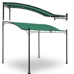 Zadaszenie ogrodowe altana wolnostojąca 2.6 x 3 x 2.5 m zielona 6 Zadaszenie ogrodowe altana wolnostojąca 2.6 x 3 x 2.5 m zielona - obrazek 1