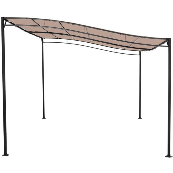 Zadaszenie ogrodowe altana wolnostojąca 4 x 3 x 2.5 m beżowa 3 10250057 3