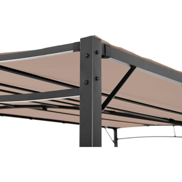 Zadaszenie ogrodowe altana wolnostojąca 4 x 3 x 2.5 m beżowa 5 10250057 5