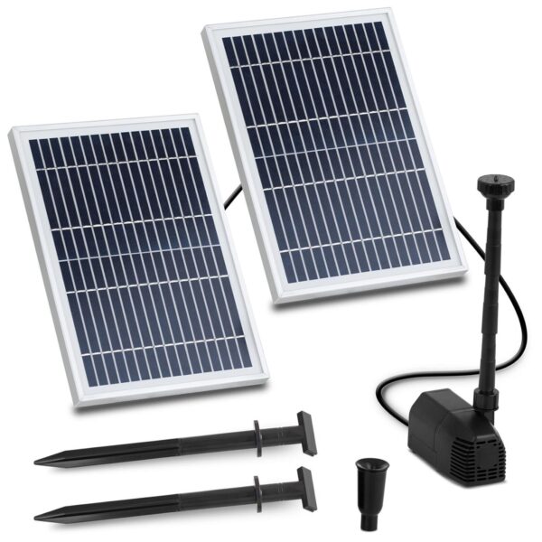 Fontanna do oczka wodnego stawu solarna 1350 l/h 1.6 m 2 x 6 W 1 10250179 1