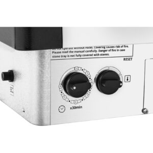 Piec do sauny elektryczny z wbudowanym sterowaniem 3-6 m3 do 110C 400 V 4.5 kW srebrno-czarny 11 Piec do sauny elektryczny z wbudowanym sterowaniem 3-6 m3 do 110C 400 V 4.5 kW srebrno-czarny - obrazek 4