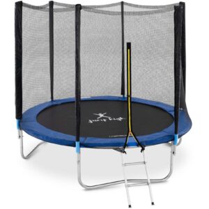 Trampolina ogrodowa z siatką i osłoną na sprężyny śr. 240 cm do 100 kg 6 Trampolina ogrodowa z siatką i osłoną na sprężyny śr. 240 cm do 100 kg - obrazek 1