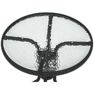 Stolik balkonowy kawowy ogrodowy szklany okrągły śr. 60 cm 6 Stolik balkonowy kawowy ogrodowy szklany okrągły śr. 60 cm - obrazek 3