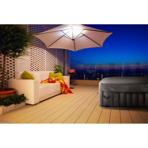Jacuzzi ogrodowe dmuchane z masażem 4 osobowe 42C 600 l czarno-białe 7 10250469 7